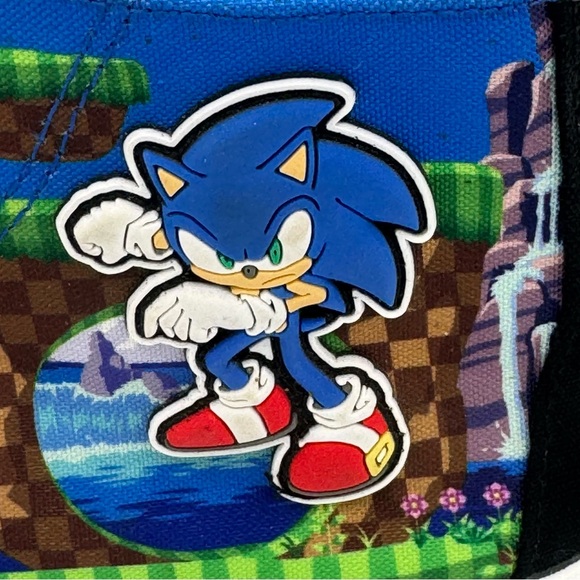 NWT Sonic The Hedgehog Sega High Top Canvas 2D Graphics Rear Zip Lace Up Design - Picture 6 of 12